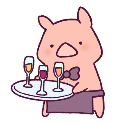 Waiter Pig This pig is a waiter, remember to tip him