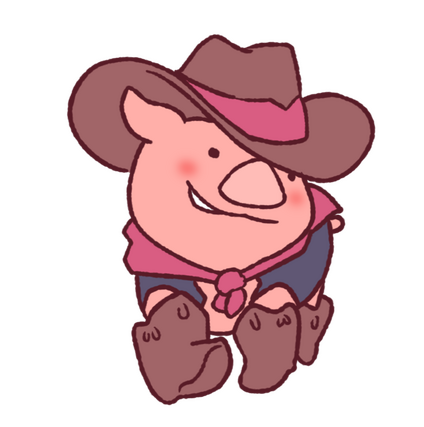 Another Cowboy Pig This pig is a cowboy, and he&#39;s really cool