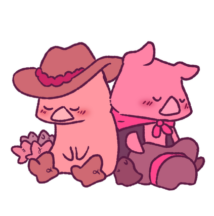 Cowboys Pigs I think he found his partner :)